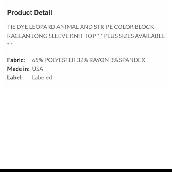 Tie Dye Color Block Raglan - Picture 5 of 5